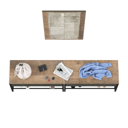 Две тумбы для обуви с сиденьем и зеркалом Трувор