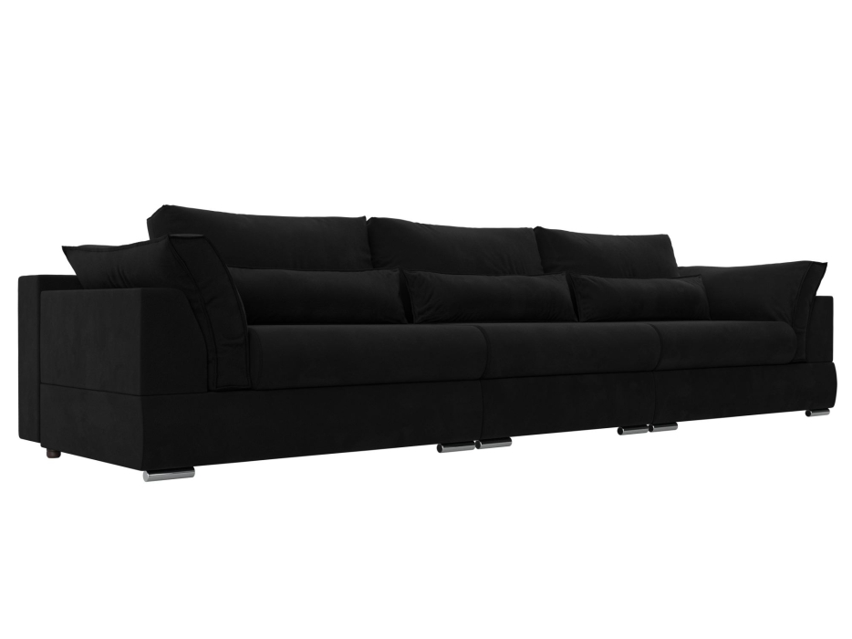 Диваны с ящиком для белья, Прямой диван Пекин Long, микровельвет