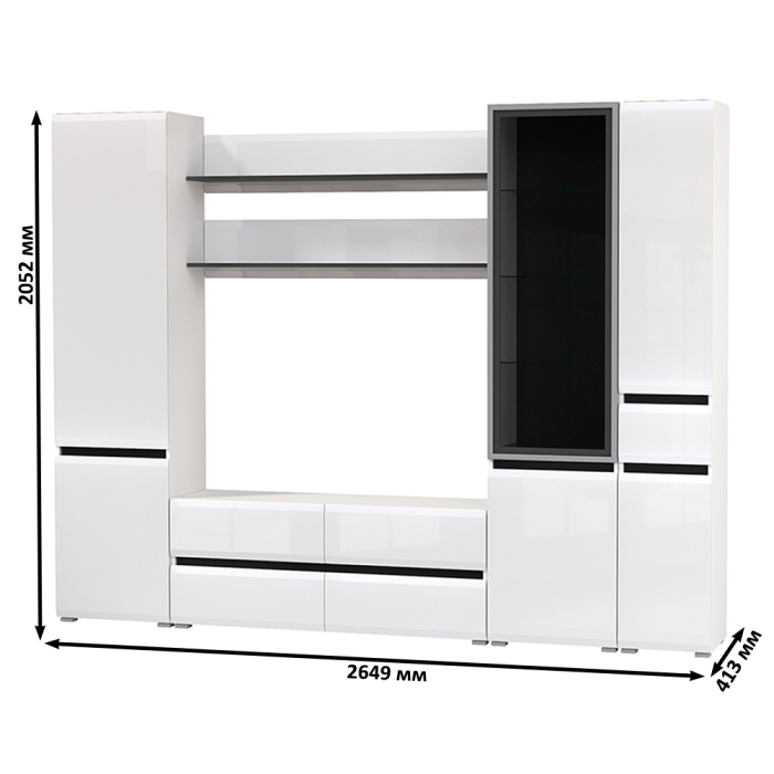 Стенки для гостиной, Сидней Комплектация № 61