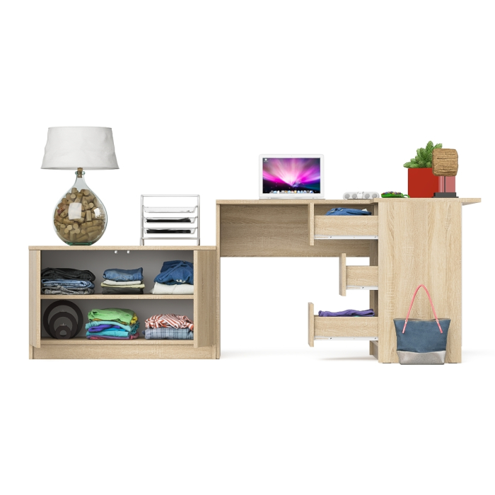 Угловые, Тумба широкая Мори 900 и угловой стол компьютерный Мори правый