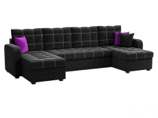 Диваны угловые в гостиную, Диван П-образный дельфин Ливерпуль , велюр