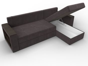 Диван угловой Дубай Лайт угол универсальный, велюр