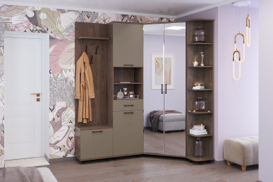 Модульная прихожая Грейс композиция 4  Гикори Джексон Темный