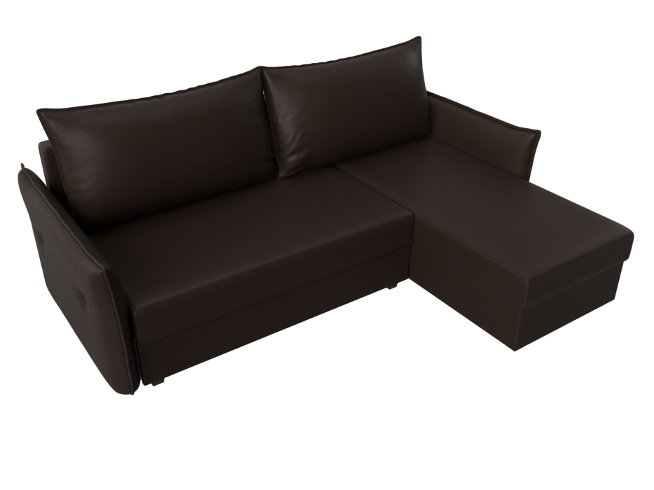 Диваны угловые в гостиную, Угловой диван Лига-004 правый угол, экокожа