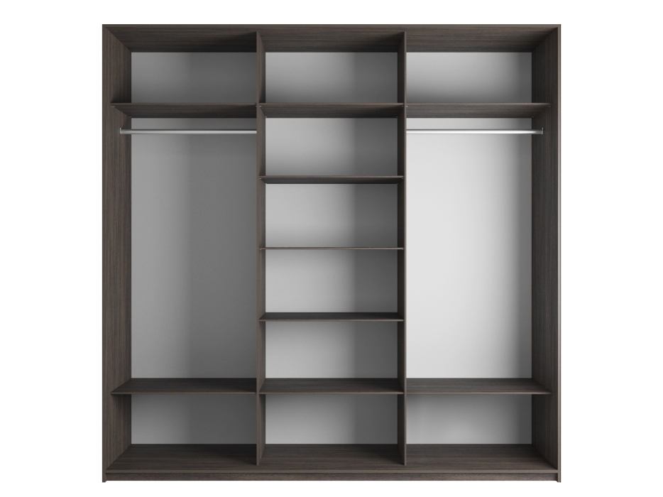 Шкафы-купе 3-х дверные, Шкаф-купе Эста 3-х дверный Стекла хаки/Доводчик 240х66х240