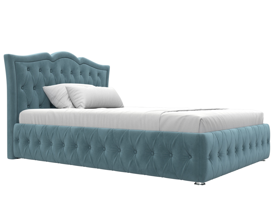 Мягкая кровать, Кровать интерьерная Герда 140, Велюр