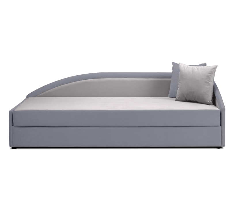 Мягкая кровать, Кровать тахта угловая Дельта с подъемным механизмом, велюр