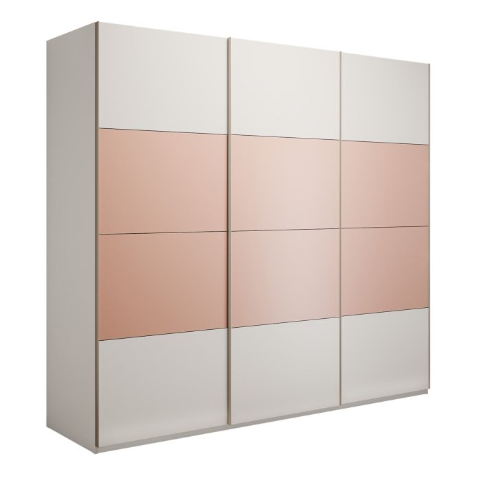 Шкафы-купе 3-х дверные, Шкаф-купе Эста 3-х дверный ДСП/Стекла пудра/Доводчик 300х66х240