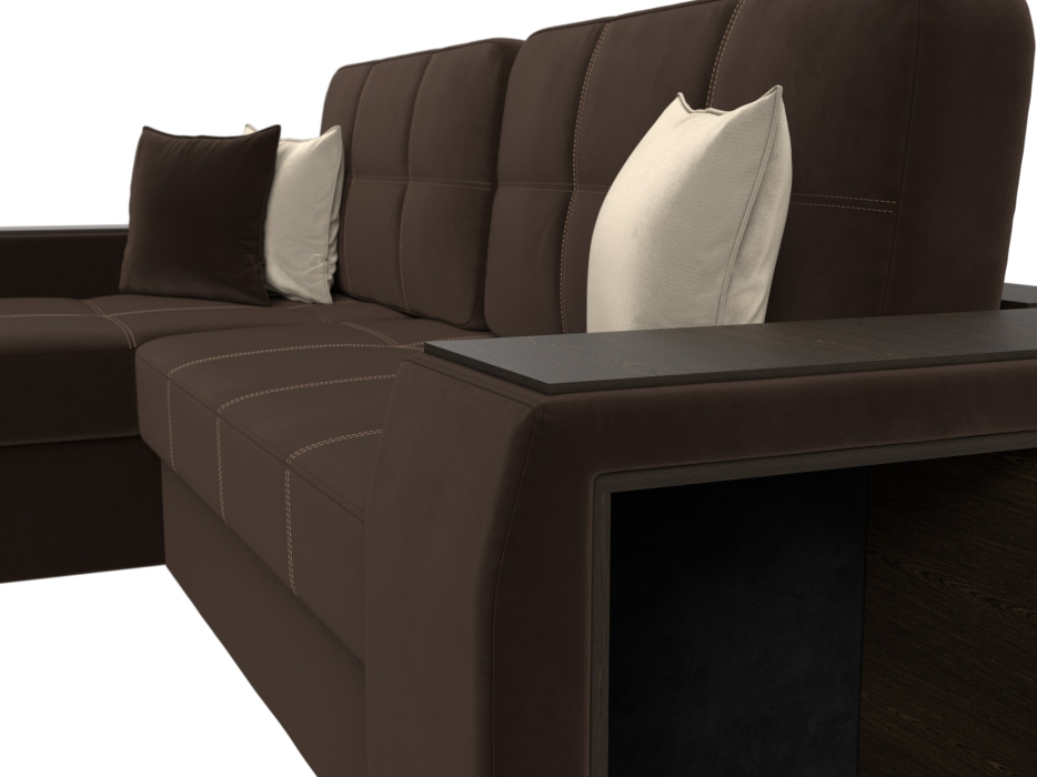 Диваны угловые в гостиную, Угловой диван Брюссель левый угол, микровельвет