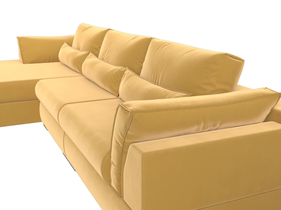 Диваны угловые в гостиную, Угловой диван Пекин Long угол левый, НПБ, микровельвет