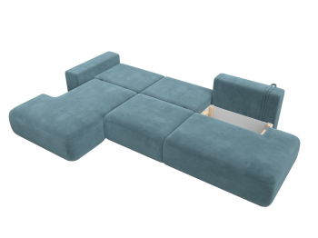 Диван угловой Лига-036 Модерн Лонг левый угол, велюр