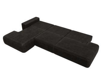 Диван угловой Лига-036 НПБ Модерн Лонг левый угол, велюр BRUT