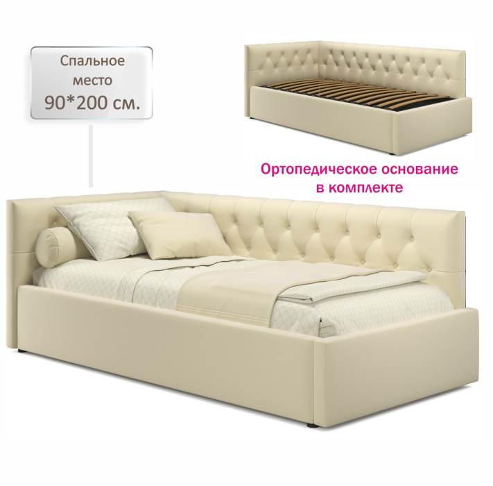 Мягкая кровать, Мягкая кровать-тахта Afelia 900 с ортопедическим основанием
