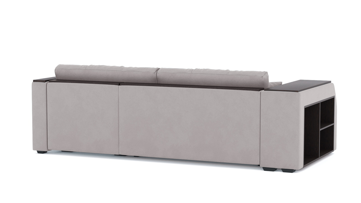 Диваны угловые в гостиную, Диван-кровать угловой Брюссель дельфин, велюр