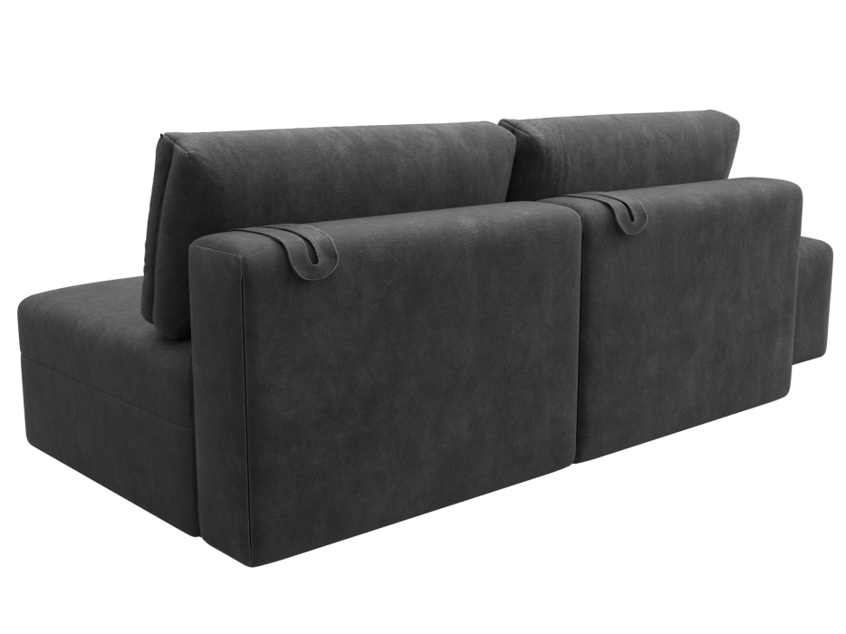 Диваны еврокнижки, Диван прямой модульный с пуфом Лига-060 НПБ, велюр BRUT