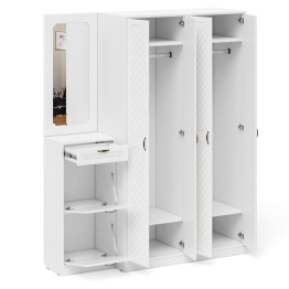 Модульная мебель в прихожую П-6 № 14 МДФ фрезеровка ромб