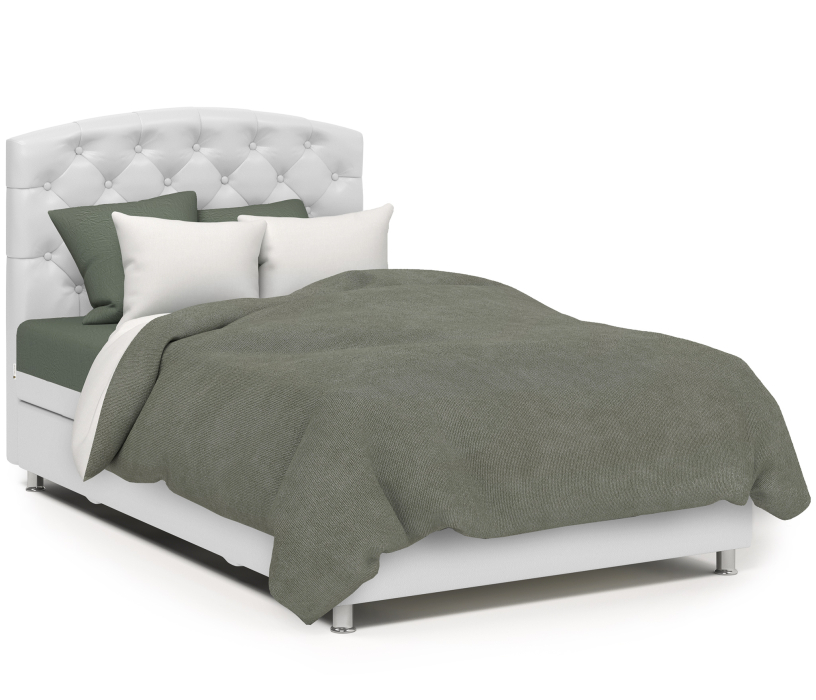 Мягкая кровать, Кровать тахта Премиум 90 с подъемным механизмом, рогожка / экокожа