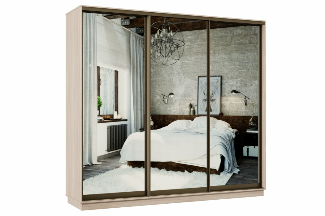 Шкафы-купе, Шкаф-купе Премьер 58 ясень шимо светлый