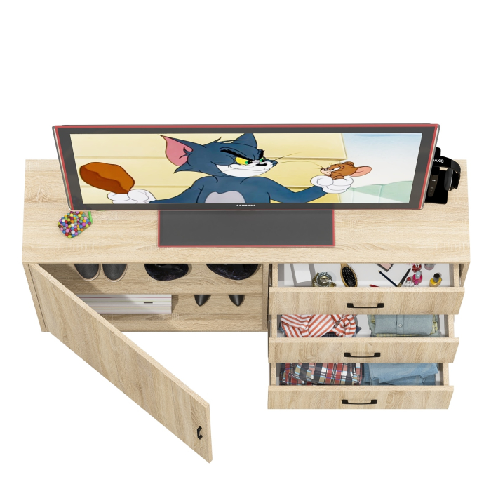 Комоды, Комод с дверкой и ящиками РВК 122-1504