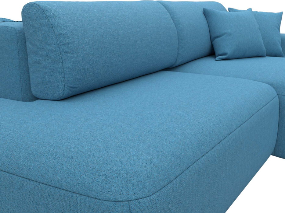 Диваны угловые в гостиную, Диван угловой Лига-036 НПБ Модерн правый угол, рогожка Амур