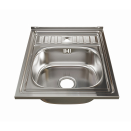 Мойка 50х60 (0,8) вып 3 1/2 MIXLINE 18см  с сифоном