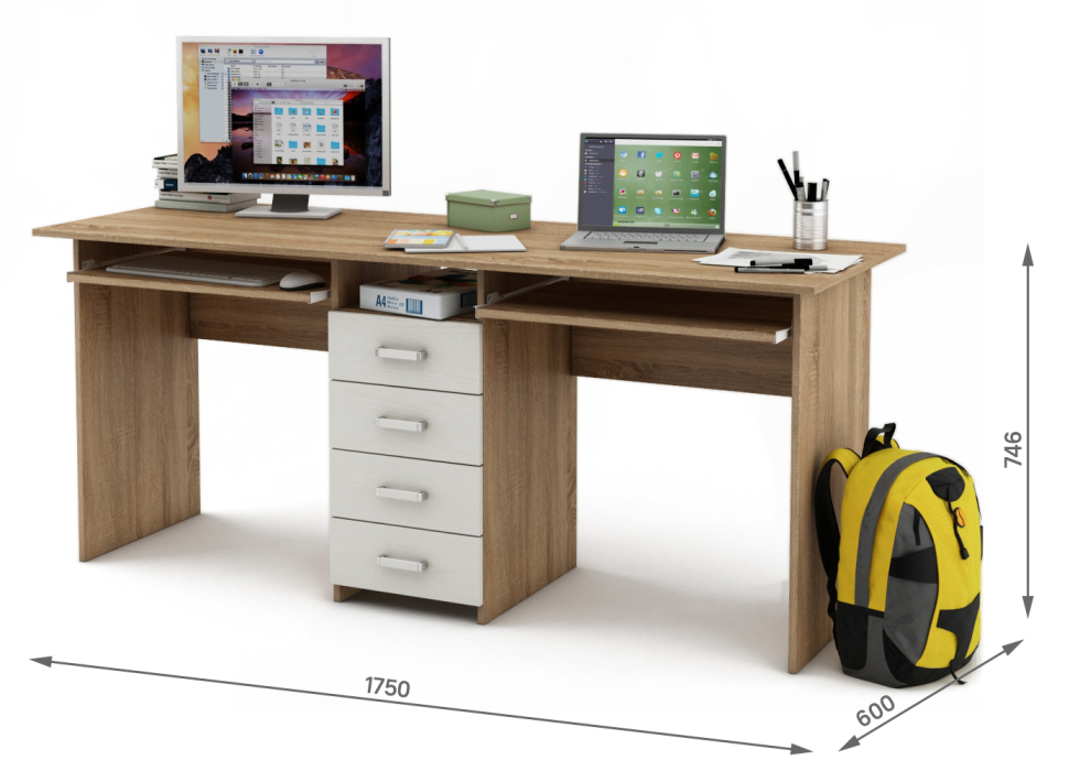 Прямые, Письменный стол Лайт-11К
