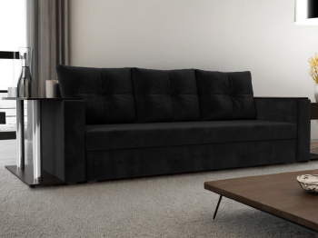 Диван прямой Атланта со столом слева, велюр