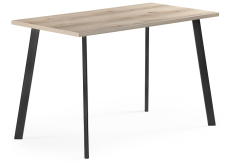 Обеденные столы, Стол деревянный Тринити Лофт 140 25 мм (матовый черный)