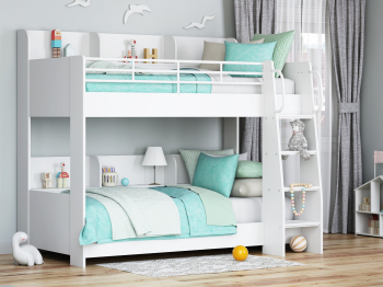 Кровать двухъярусная "Соня 5" правая (Белый)