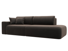 Диваны еврокнижки, Диван прямой Лига-036 Модерн подлокотник слева, велюр