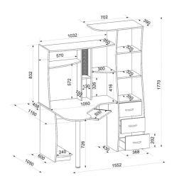 Стол компьютерный Шагус-4