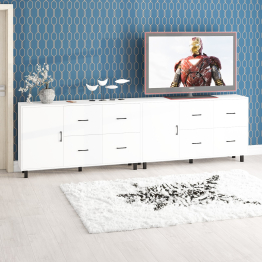 Два комода-тумбы с выдвижными ящиками и дверками РВК 125-1504