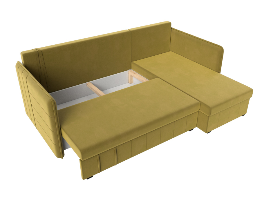 Диваны угловые в гостиную, Диван угловой Слим универсальный угол, микровельвет