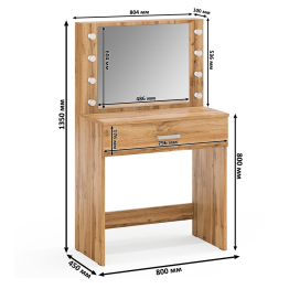 Комод-тумба 123-1604 и туалетный столик с подсветкой СТ-4