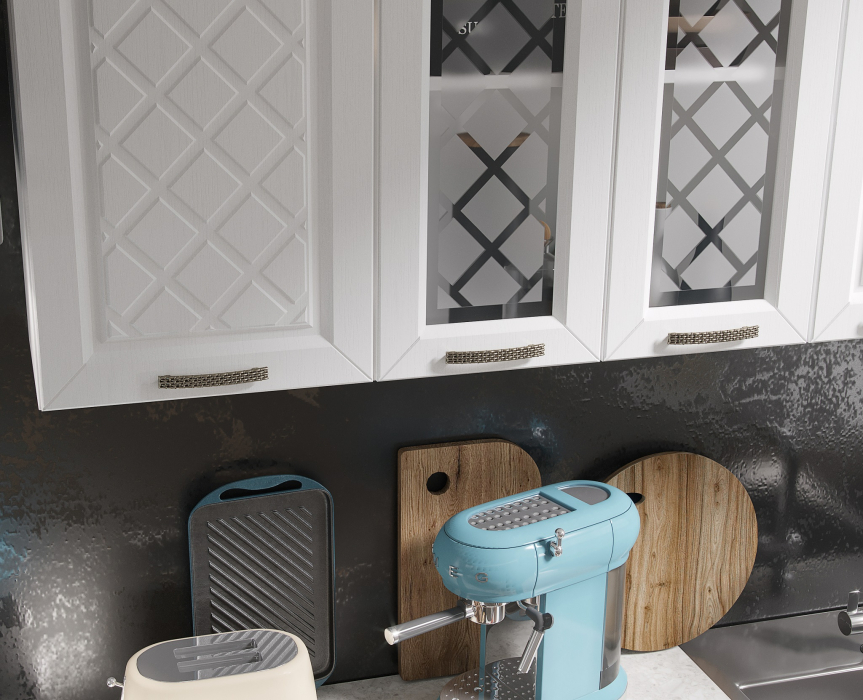 Кухонные гарнитуры, Кухня Агава Акация белая МДФ 1,6 м