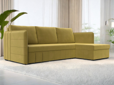 Диваны угловые в гостиную, Диван угловой Слим универсальный угол, микровельвет