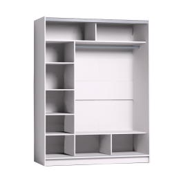 Шкаф-купе 2-дв  Strike 1600 зеркало/лдсп  (в2105*ш1600*г595)