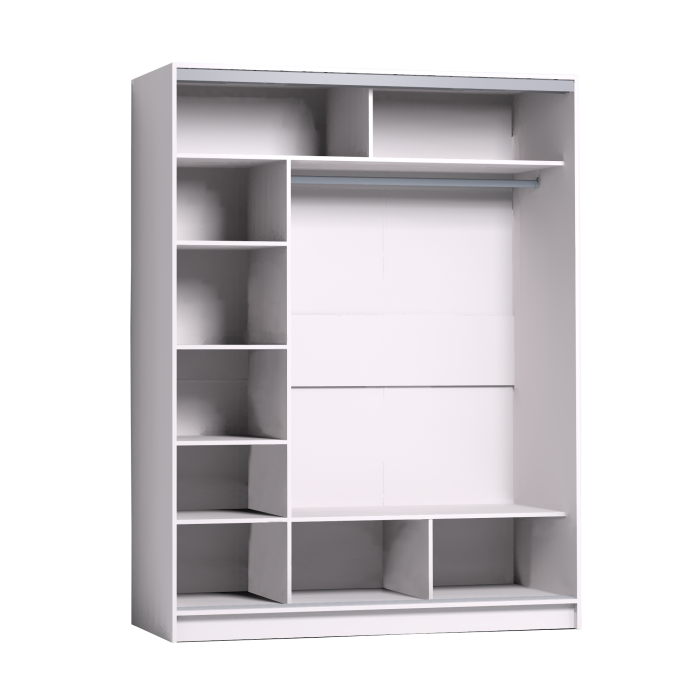 Шкафы-купе 2-х дверные, Шкаф-купе 2-дв  Strike 1600 зеркало/лдсп  (в2105*ш1600*г595)