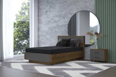 Модульная система Грейс Кровать КР-4001  Гикори Джексон Темный