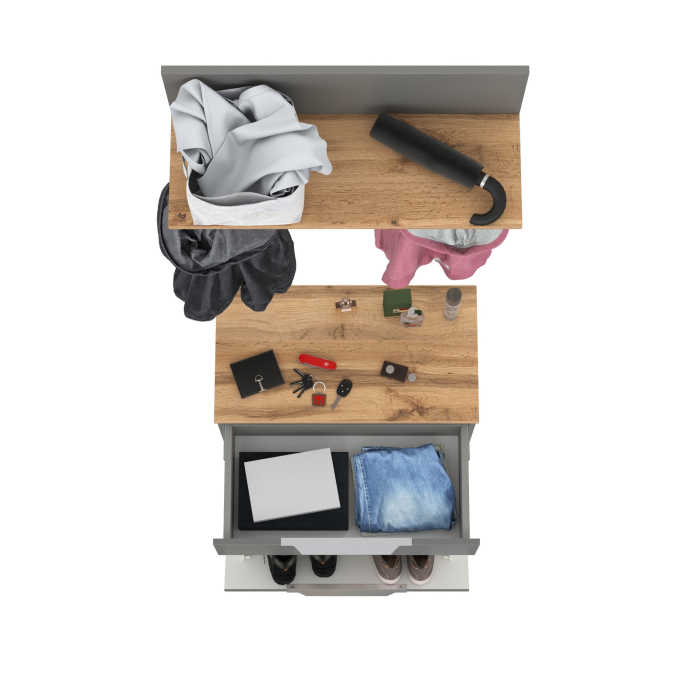 Прихожие, Обувница с вешалкой для верхней одежды с полкой Октава.