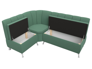 Диван кухонный угловой Кантри левый угол, рогожка Амур