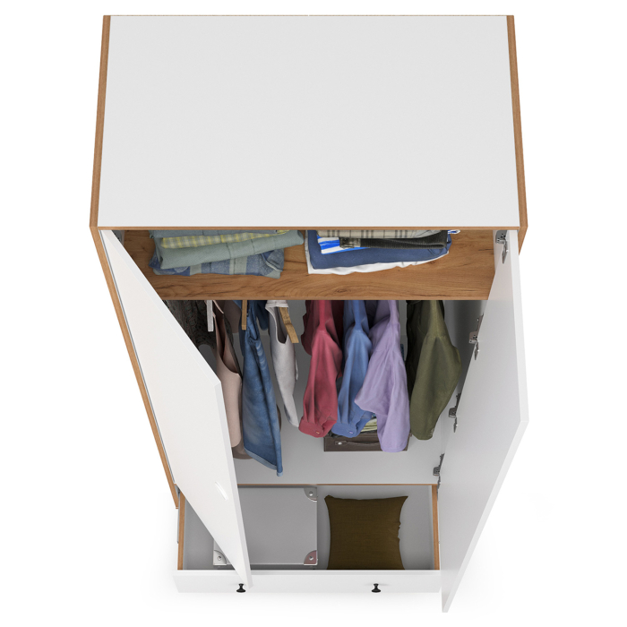 Шкафы двухстворчатые, Шкаф для одежды Вуди 13.138