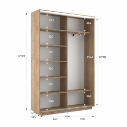 Шкаф-купе Экспресс 2-х дверный Фотопечать Калейдоскоп Стекла 140х45х220