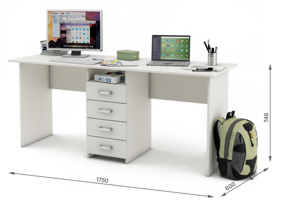 Прямые, Письменный стол Лайт-11