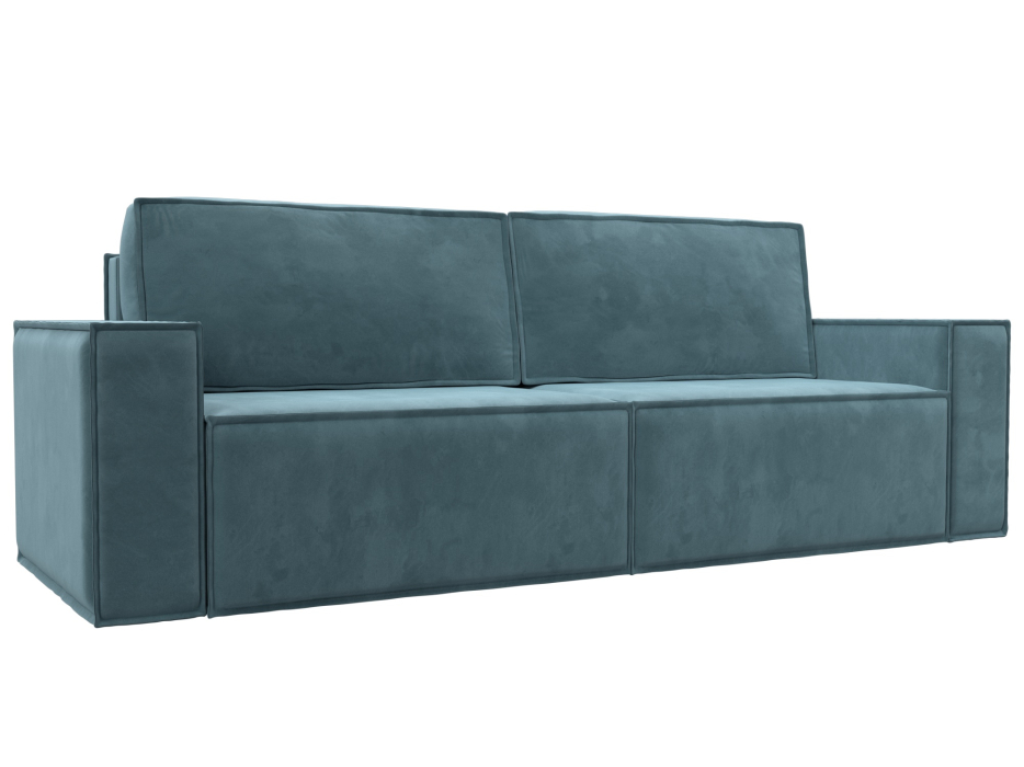 Диваны еврокнижки, Диван прямой Куба Лайт, велюр SEVEN