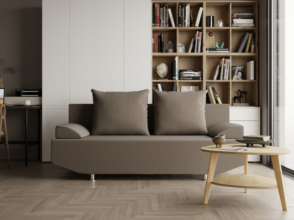 Диваны с ящиком для белья, Прямой диван Сити ППУ, велюр