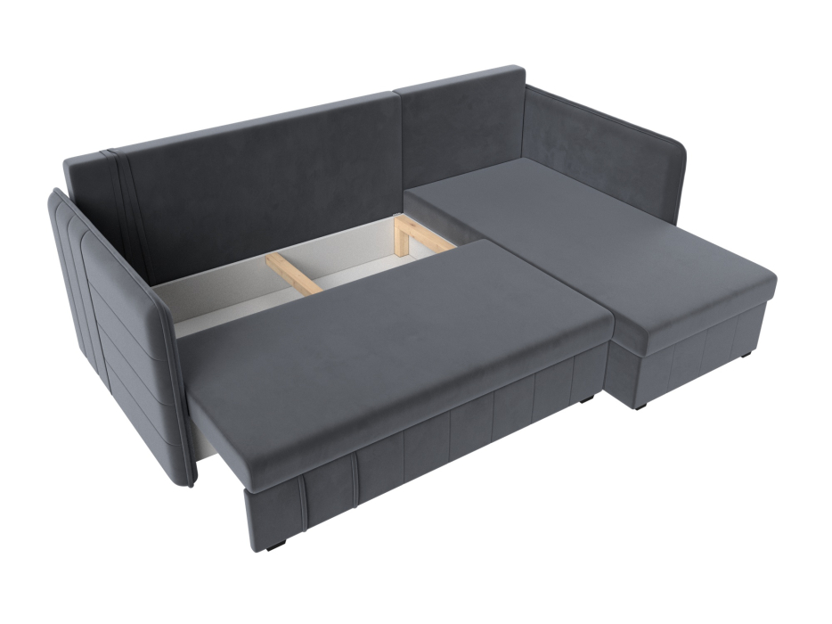 Диваны угловые в гостиную, Диван угловой Слим универсальный угол, велюр