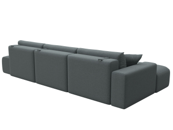 Диван угловой Лига-036 НПБ Модерн Лонг левый угол, рогожка Амур