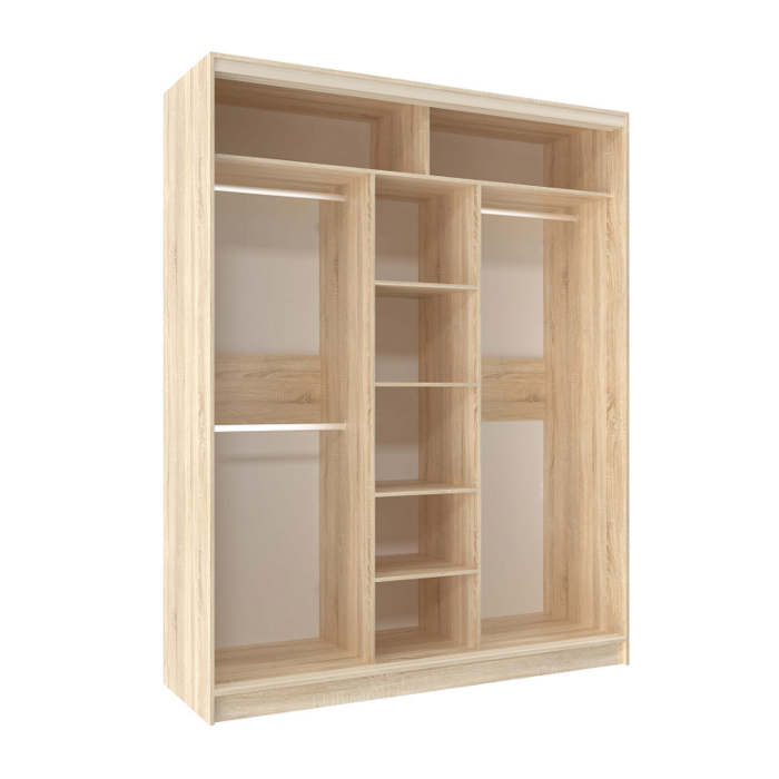 Шкафы-купе, Шкаф-купе 3-дв  Домашний 1800 лдсп/лдсп  (в2295*ш1800*г595)