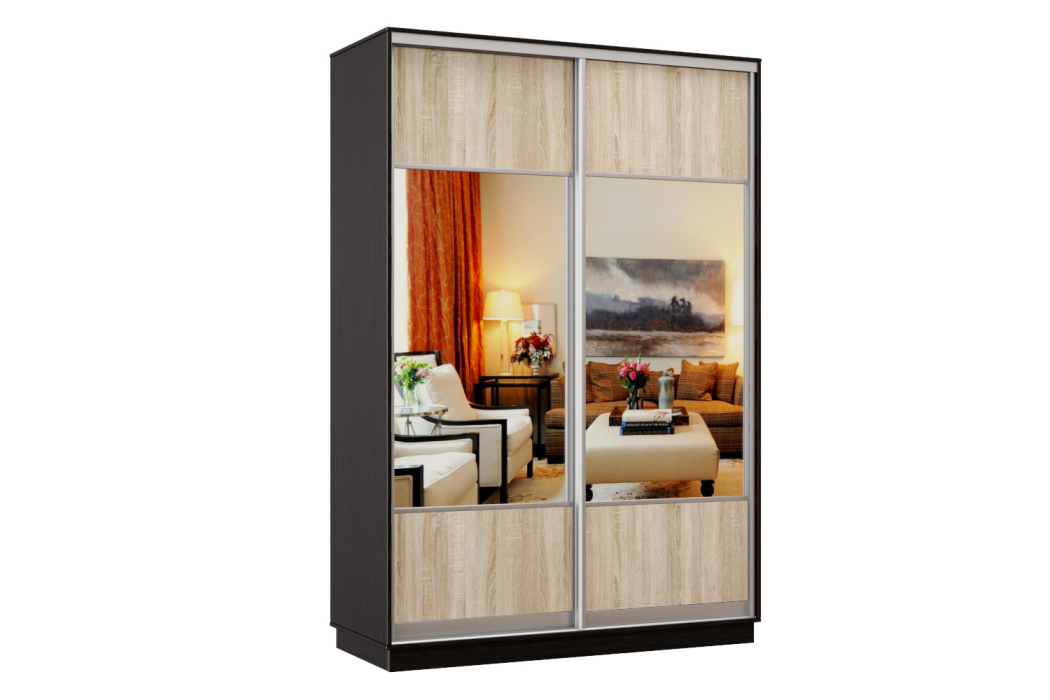 Шкафы-купе, Шкаф-купе Премьер Лайт 01 Мини (05;05) двухдверный